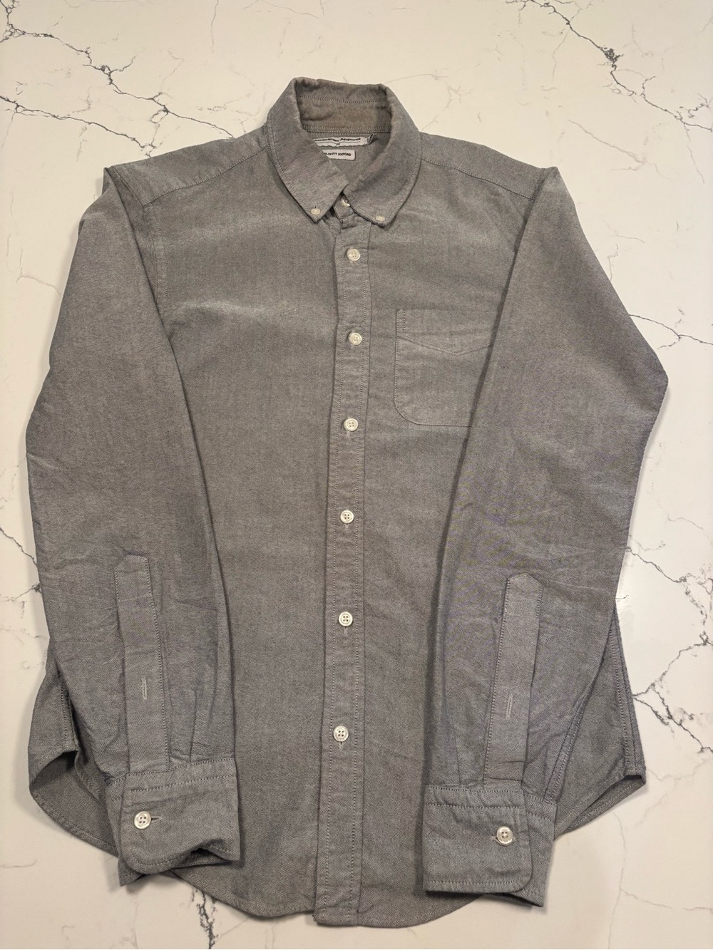 American Apparel slim fit oxford shirt - vintage, cotton sz XS
